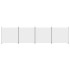 Biombo divisor de 4 paneles de tela blanco 698x180