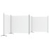 Biombo divisor de 4 paneles de tela blanco 698x180