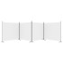 Biombo divisor de 4 paneles de tela blanco 698x180