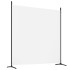 Biombo divisor de 4 paneles de tela blanco 698x180