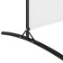 Biombo divisor de 4 paneles de tela blanco 698x180