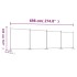 Biombo divisor de 4 paneles de tela blanco 698x180