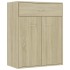Aparador de madera contrachapada color roble Sonoma 60x30x75