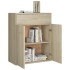 Aparador de madera contrachapada color roble Sonoma 60x30x75