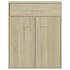 Aparador de madera contrachapada color roble Sonoma 60x30x75