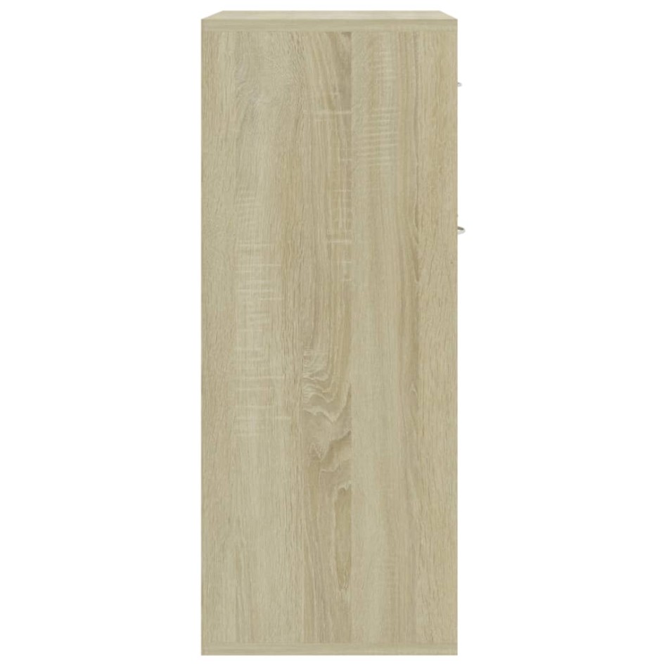 Aparador de madera contrachapada color roble Sonoma 60x30x75
