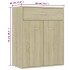 Aparador de madera contrachapada color roble Sonoma 60x30x75