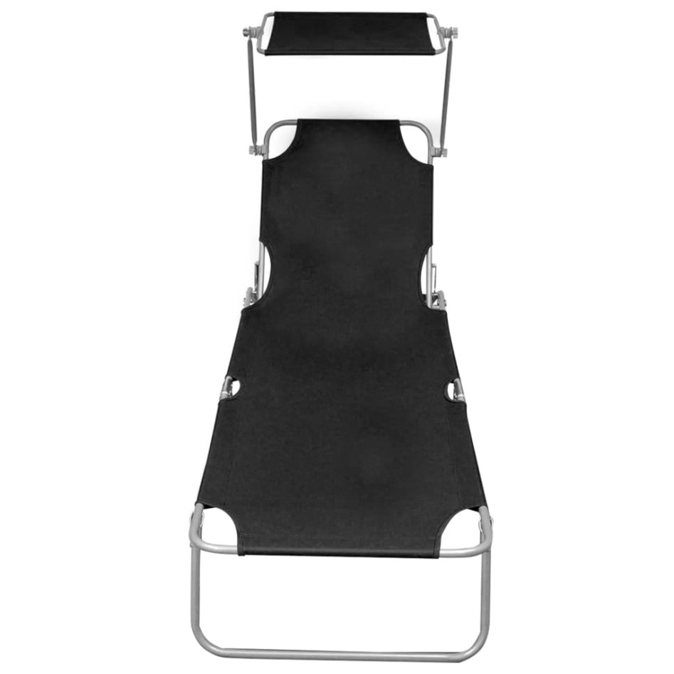 Tumbona plegable con toldo de aluminio