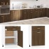 Armario bajo de cocina madera ingeniería marrón