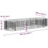 Arriate de gaviones de hierro galvanizado 300x100x50