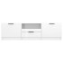 Mueble de TV madera contrachapada blanco brillante 140x35x40