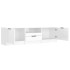 Mueble de TV madera contrachapada blanco brillante 140x35x40