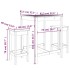 Set de mesa y taburetes altos jardín 3 pzas madera pino
