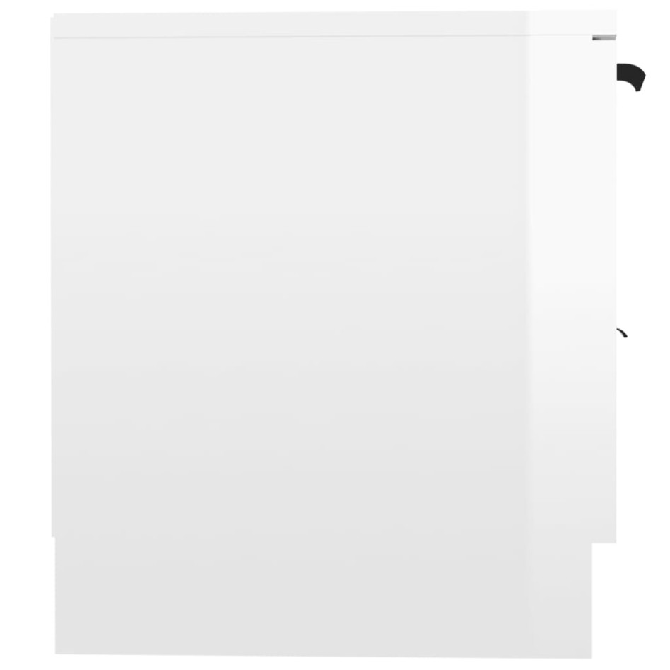 Mueble de TV madera contrachapada blanco brillante 140x35x40