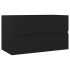 Mueble de lavabo madera de ingeniería negro 80x38,5x45