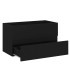 Mueble de lavabo madera de ingeniería negro 80x38,5x45