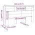 Mueble cabecero blanco 200x19x103,5