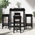 Set de mesa y taburetes altos jardín 5 piezas madera pino