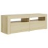 Mueble de TV con luces LED roble Sonoma 120x35x40
