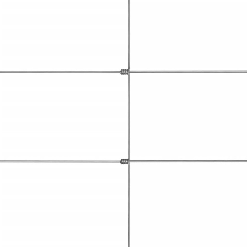 Valla de jardín de acero galvanizado plateado 50x1,6