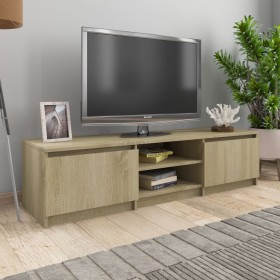 Mueble TV madera contrachapada color roble Sonoma
