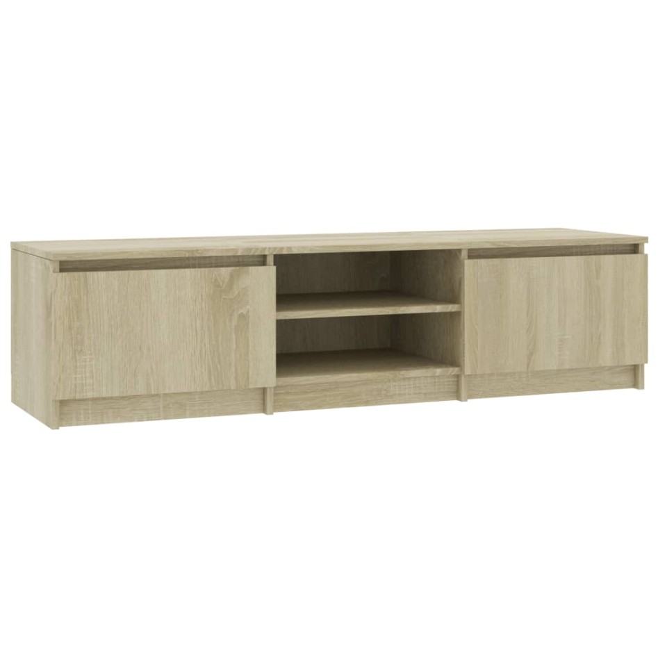 Mueble TV madera contrachapada color roble Sonoma