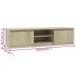 Mueble TV madera contrachapada color roble Sonoma