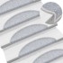 Alfombrillas de escalera 15 unidades gris claro 56x17x3