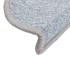 Alfombrillas de escalera 15 unidades gris claro 56x17x3