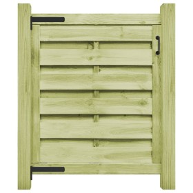 Puerta de jardín madera de pino impregnada verde 100x100