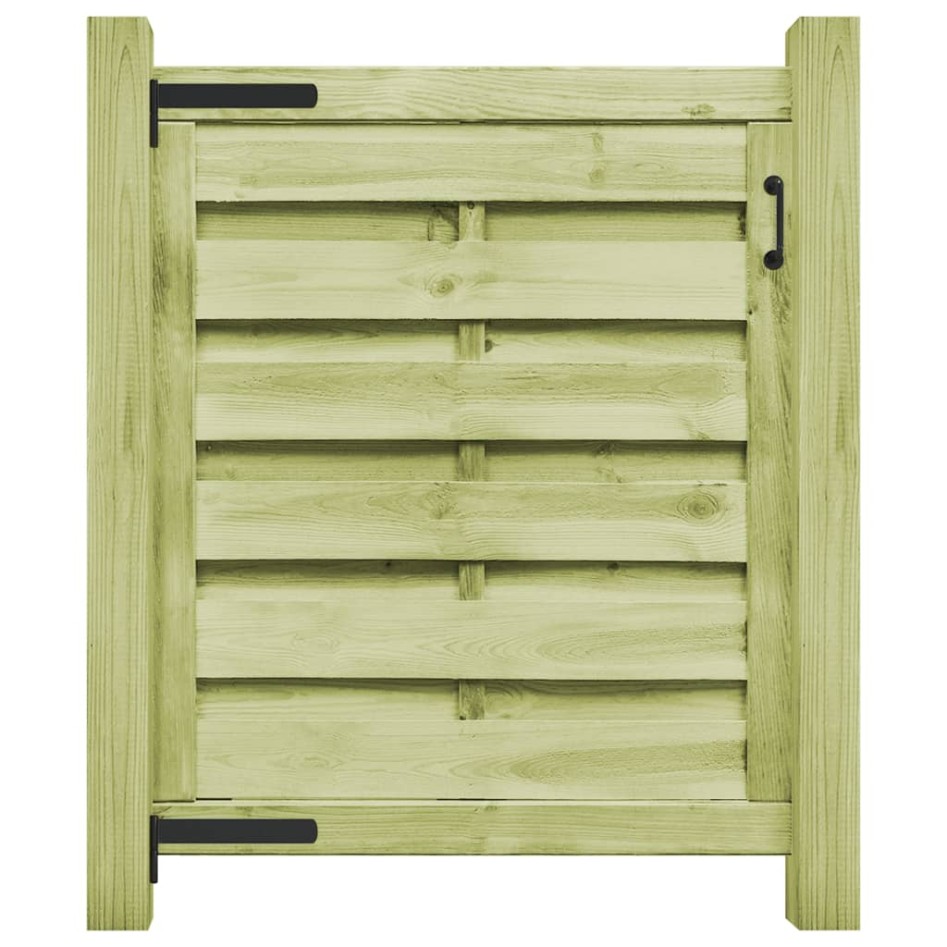 Puerta de jardín madera de pino impregnada verde 100x100
