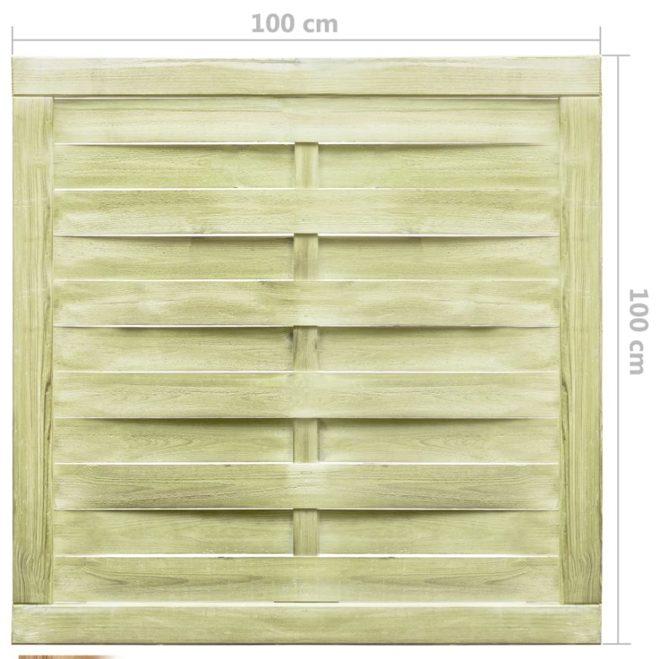 Puerta de jardín madera de pino impregnada verde 100x100