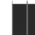 Biombo divisor de 6 paneles de tela negro 300x220