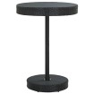 Mesa de jardín de ratán sintético negro 75,5x106 cm