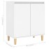 Aparador con patas madera contrachapada blanco 60x35x70