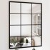 Espejo de pared metal negro 80x60