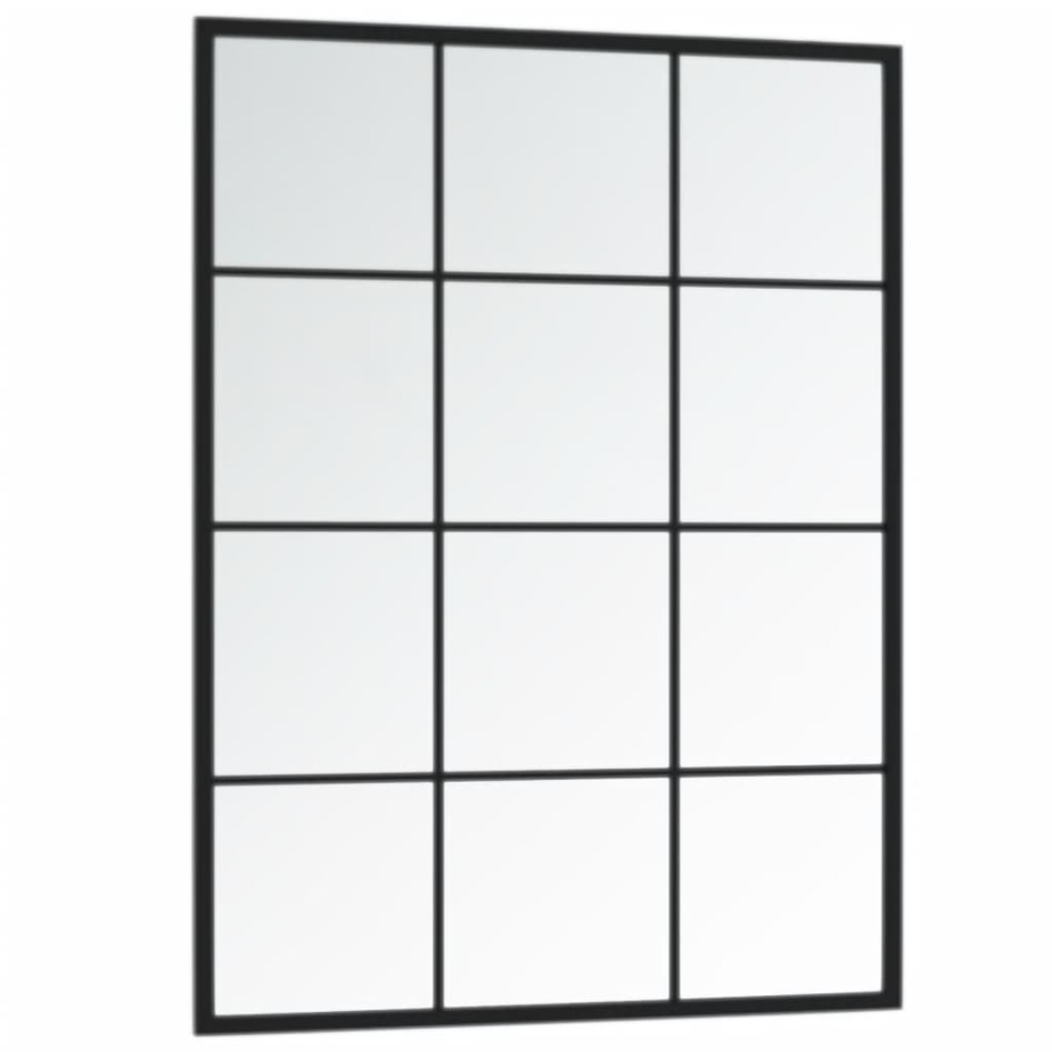 Espejo de pared metal negro 80x60
