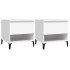 Mesitas de noche 2 uds madera contrachapada blanco 50x46x50
