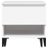 Mesitas de noche 2 uds madera contrachapada blanco 50x46x50