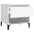 Mesitas de noche 2 uds madera contrachapada blanco 50x46x50
