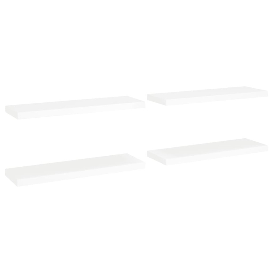 Estantes flotantes de pared 4 uds MDF blanco 80x23,5x3,8