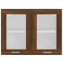 Armario vitrina colgante madera roble ahumado 80x31x60