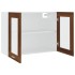 Armario vitrina colgante madera roble ahumado 80x31x60