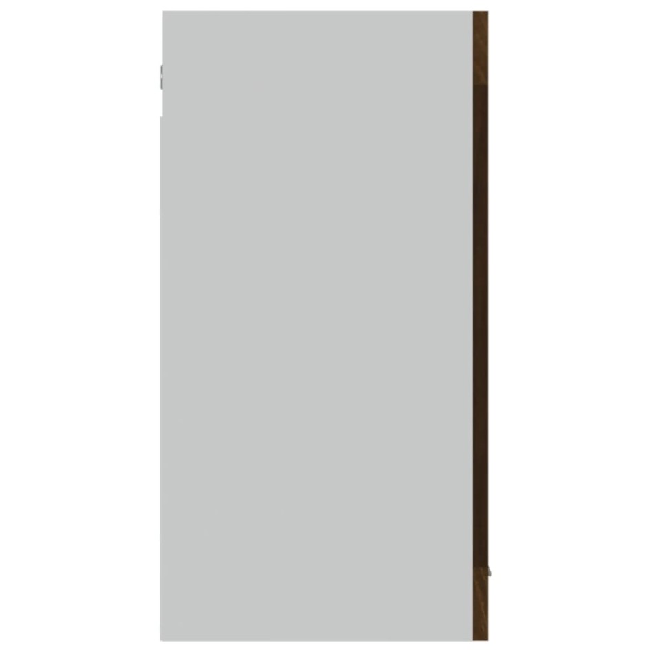 Armario vitrina colgante madera roble ahumado 80x31x60