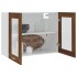 Armario vitrina colgante madera roble ahumado 80x31x60