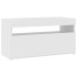 Mueble de TV con luces LED blanco brillante 75x35x40