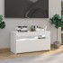Mueble de TV con luces LED blanco brillante 75x35x40