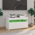 Mueble de TV con luces LED blanco brillante 75x35x40
