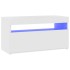 Mueble de TV con luces LED blanco brillante 75x35x40