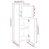 Armario de baño madera contrachapada roble marrón 30x30x95